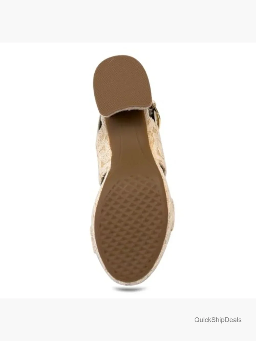 Platform Heeled Sandal with Memory Foam Insole, Adjustable Buckle